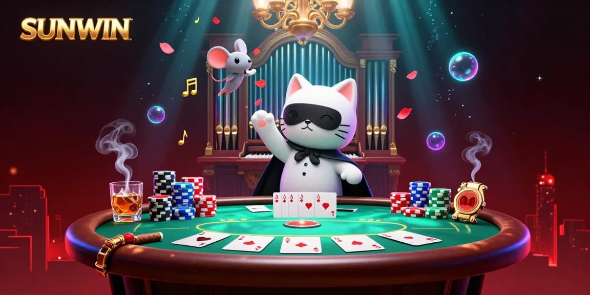 SUNWIN offers an immersive casino experience featuring vibrant characters and engaging poker elements.