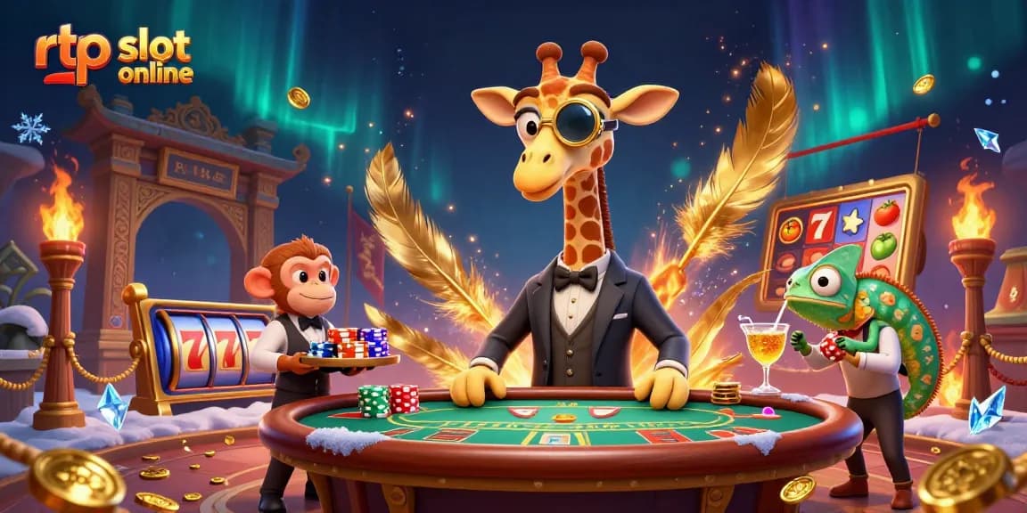 Rtp slot online menampilkan giraffe bandar besar berpakaian mewah di meja poker VIP menjelang kemenangan.