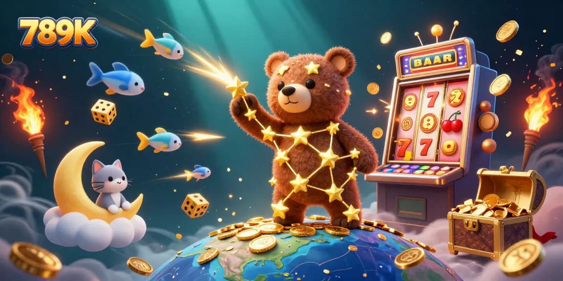 Experience the thrill of winning with 789K in this vibrant 3D casino illustration featuring jackpots and exciting gameplay.
