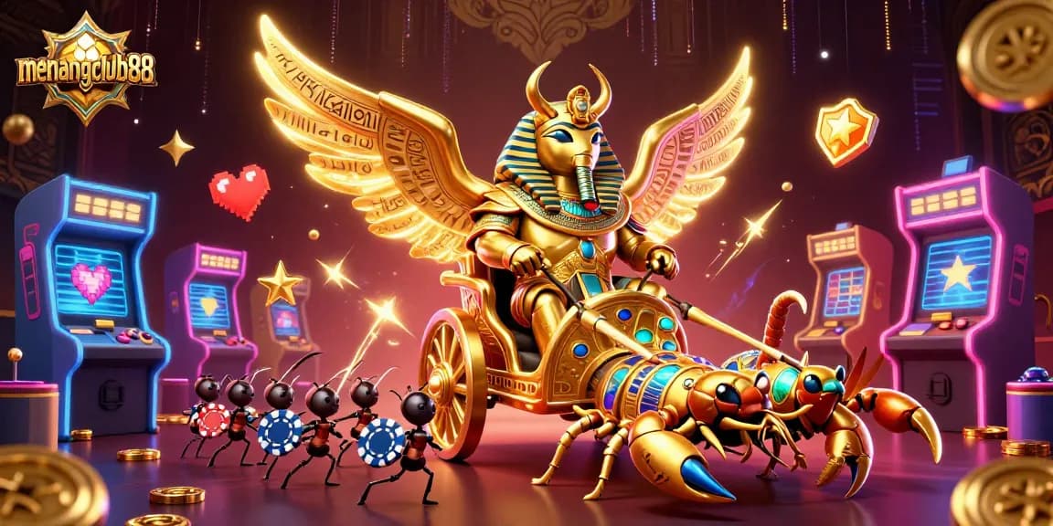 Experience the excitement of menangclub88 with a vibrant 3D casino scene featuring intriguing gaming characters.