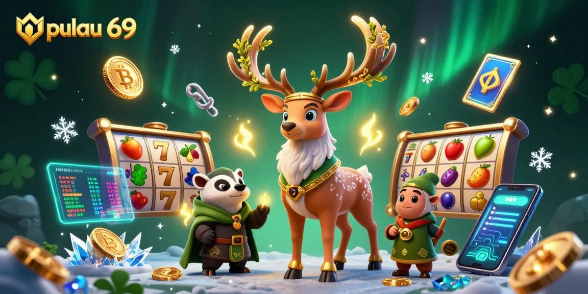 Engage in pulau 69 slot gaming with vibrant 3D characters and dynamic casino elements all around.