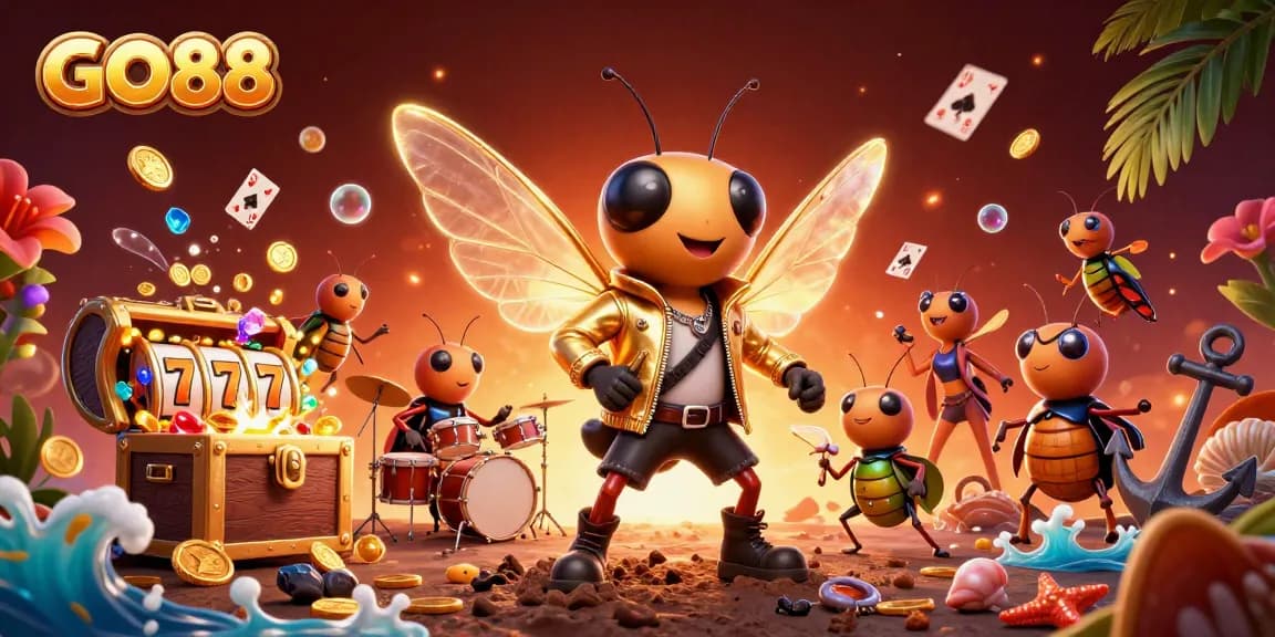 Engage with the exciting world of GO88 casino games featuring vibrant characters and thrilling elements.