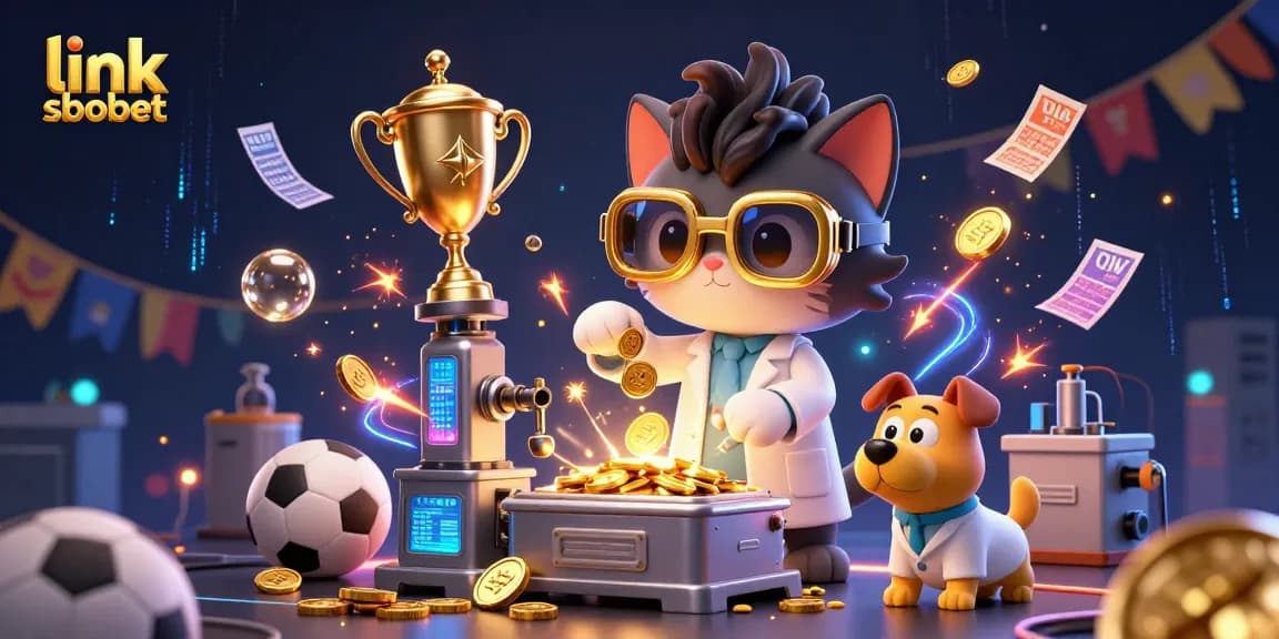 Experience thrilling gameplay with link sbobet as the mad scientist cat creates gold coins.