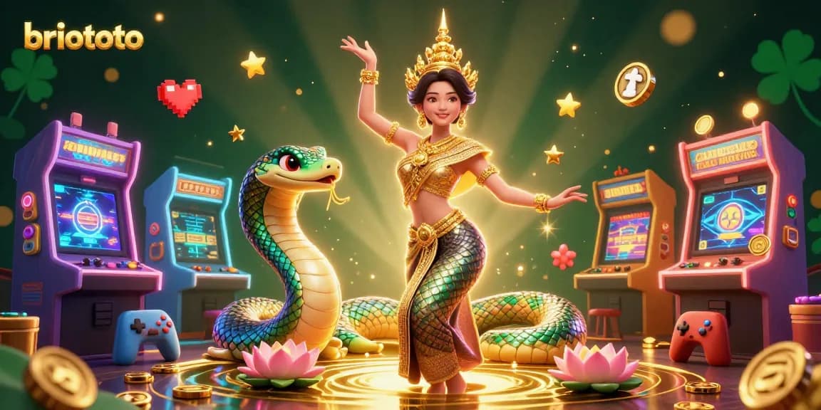 Engage in thrilling gaming at briototo with an energetic casino scene featuring vibrant characters.