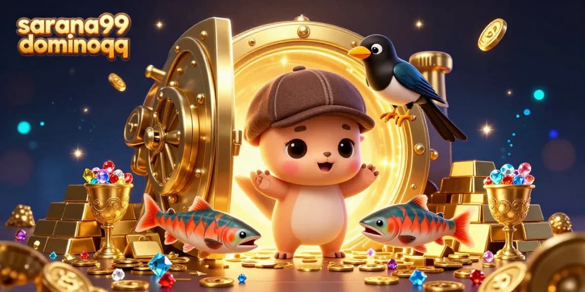 Engage with sarana99 dominoqq by enjoying lively casino fun featuring cartoon Nessie and treasure.