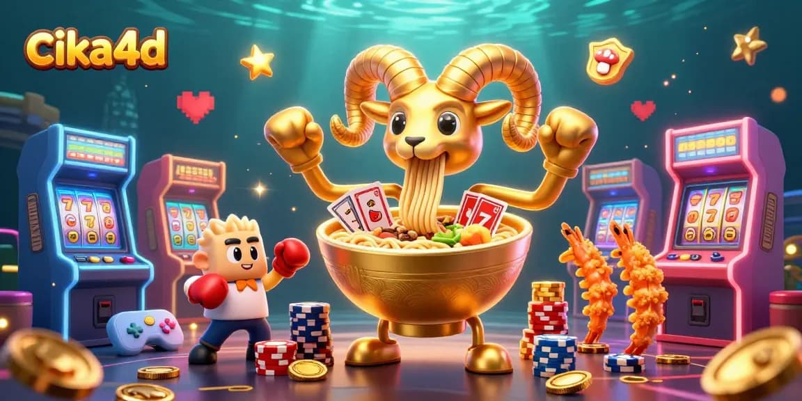 Cika4d showcases dynamic characters gambling with vibrant slot elements in this animated 3D casino scene.