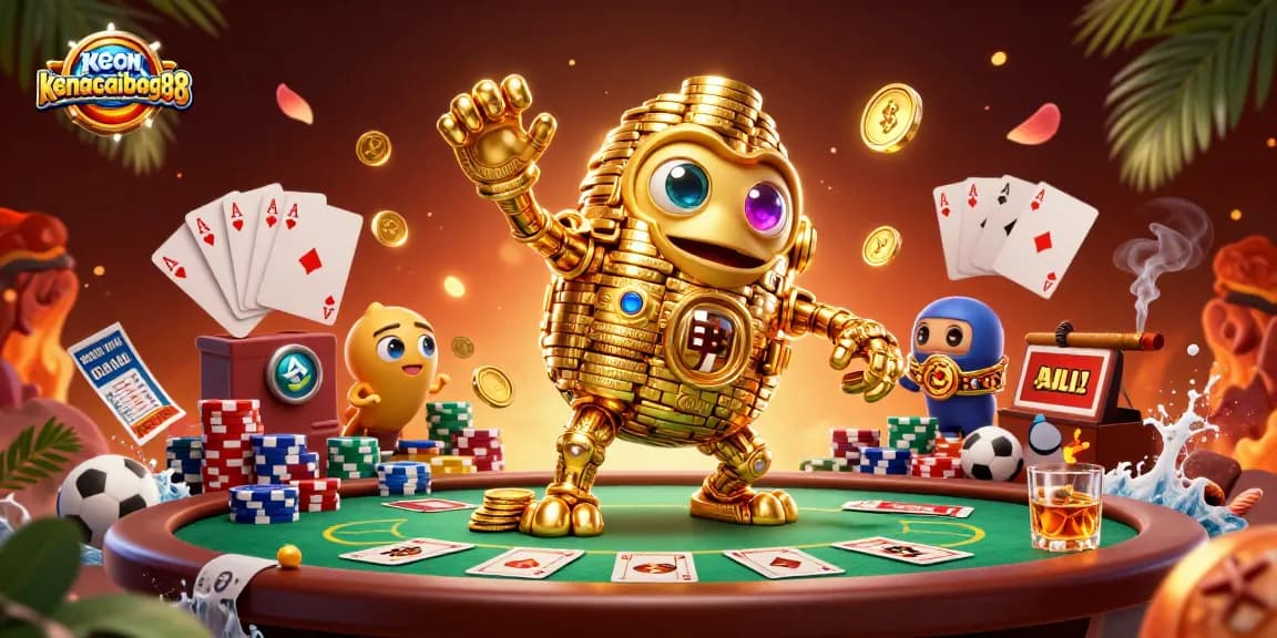 Engage with keonhacaibong88 in a vibrant sports betting scenario featuring a golden golem.