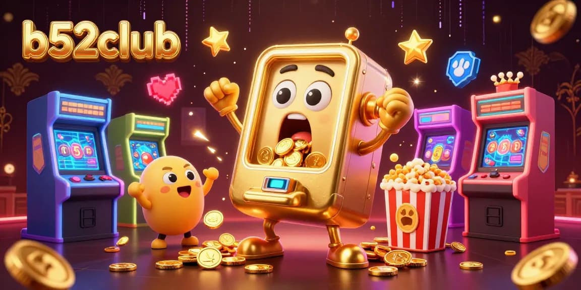 Experience endless wins and excitement with b52club's dynamic slot machine scene overflowing with coins.