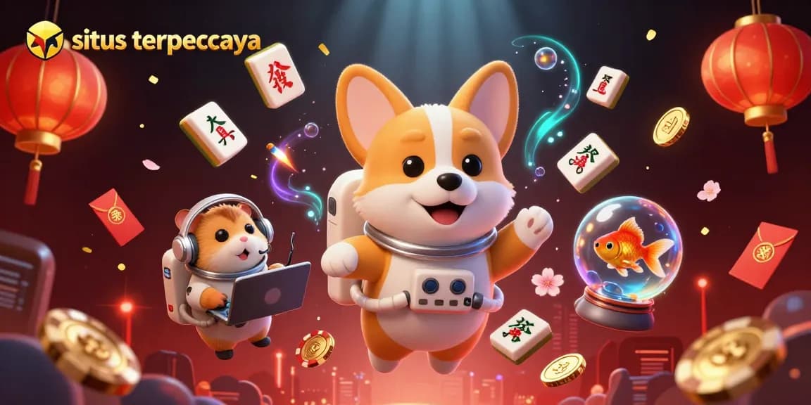 Experience winning strategies at situs terpercaya with cheerful characters playing games in a vibrant casino scene.