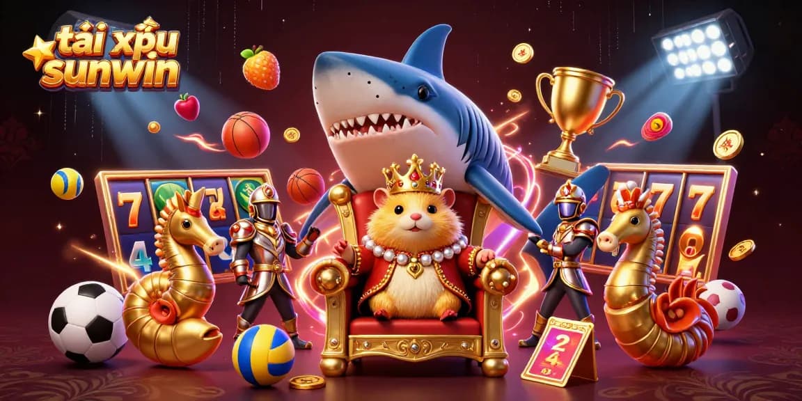 Engage with tài xỉu sunwin in a vibrant, dynamic illustration featuring casino elements and characters.