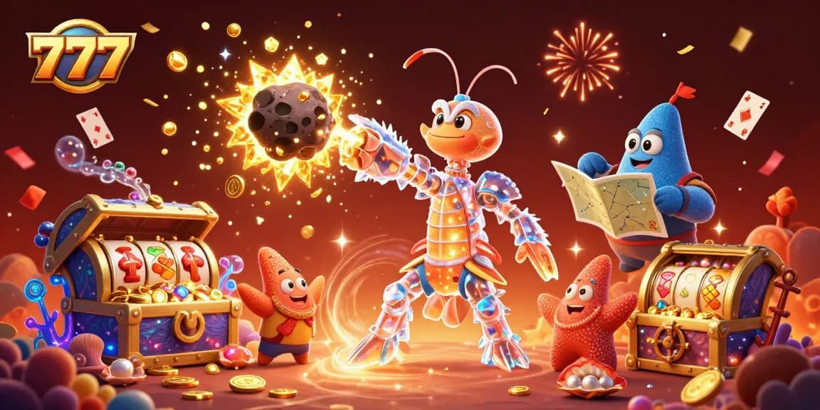 Experience thrilling jackpots at 777 with vibrant slot reels and a dynamic cosmic scene.
