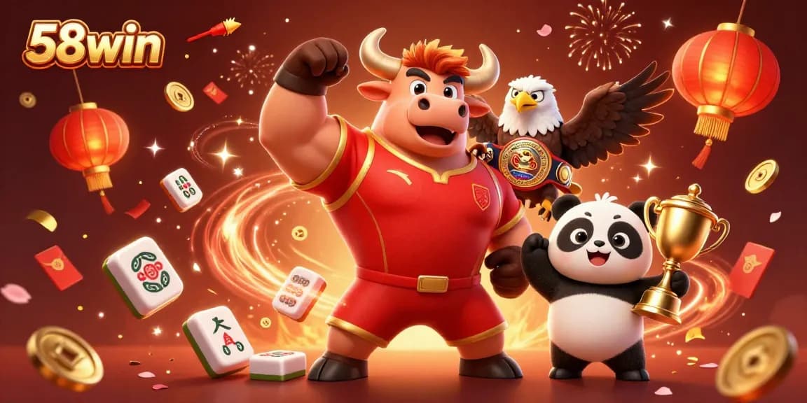 Experience thrilling gaming at 58win with dynamic characters and vibrant casino elements showcased.