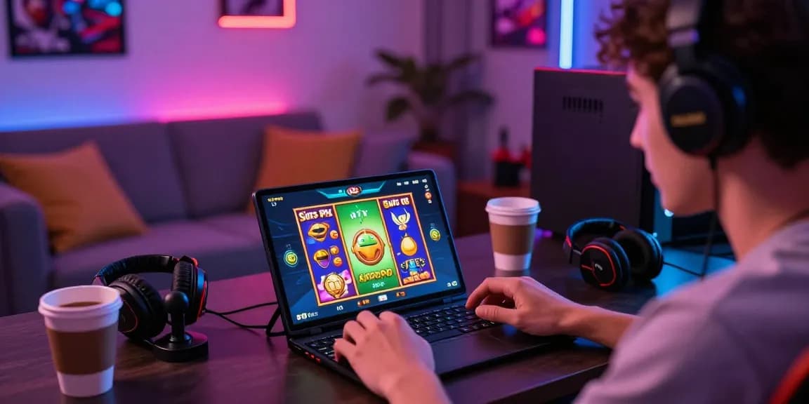 Exciting gaming scene with Slots PK app on Android device showcasing colorful slots and rewards.