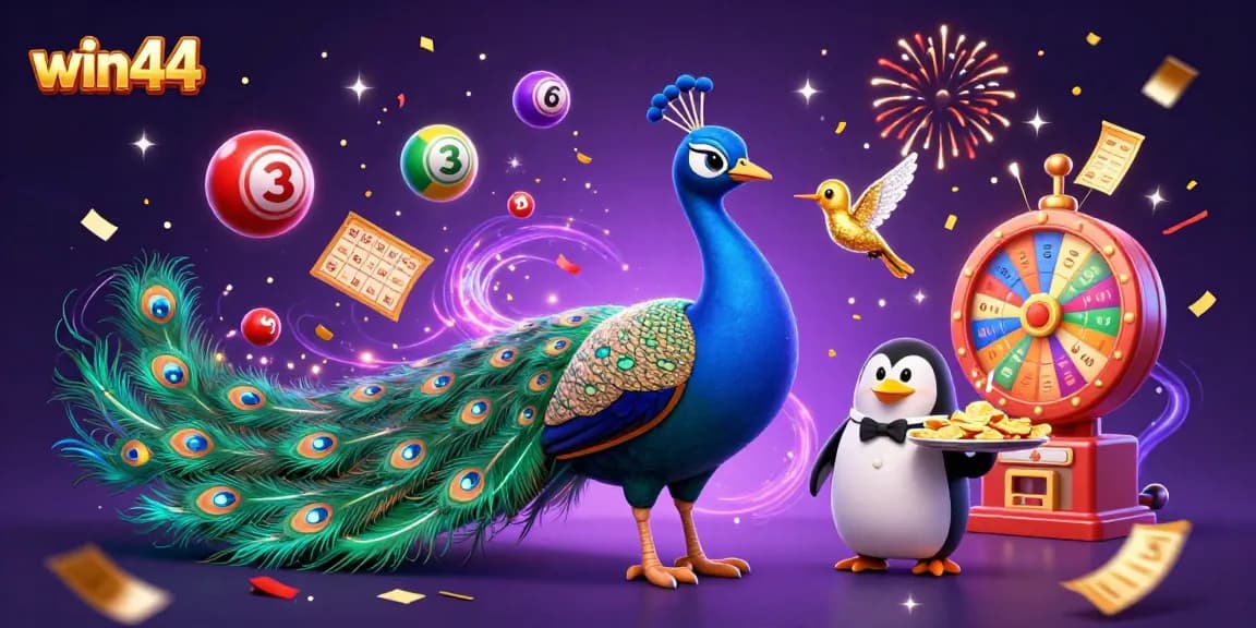 Join the excitement at win44 with a vibrant scene of gaming and celebration!