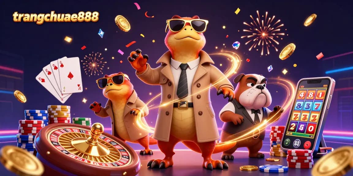 Experience vibrant gaming excitement at trangchuae888 with raptors entering a VIP lounge.