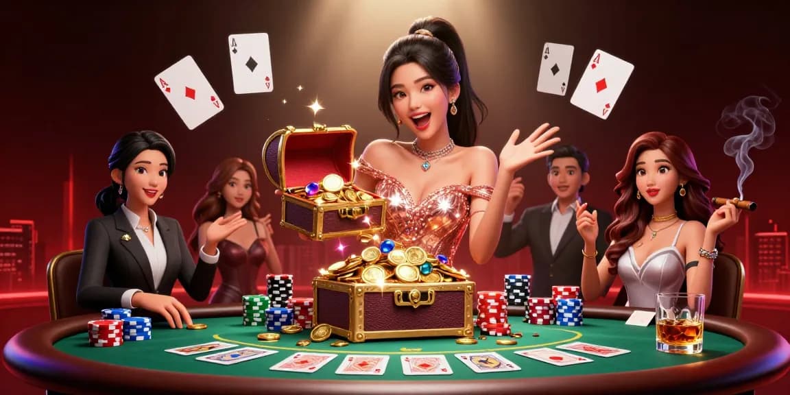 Experience thrilling wins at Haywin with a vibrant poker scene featuring golden treasures.