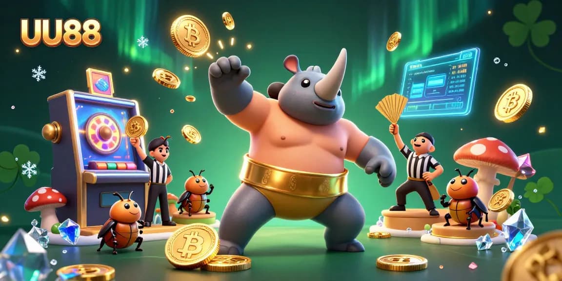 Engage with the exciting world of UU88 online slots as coins and vibrant effects surround thrilling gameplay.