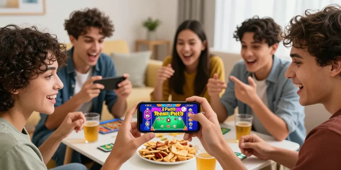 Engaged players enjoying 3Patti World game on mobile, showcasing excitement and camaraderie.