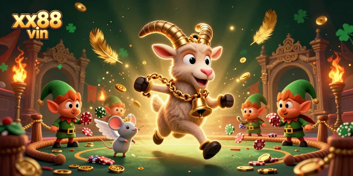 Win big at xx88 vin with cartoon characters in a lively casino scene filled with excitement and gaming action.