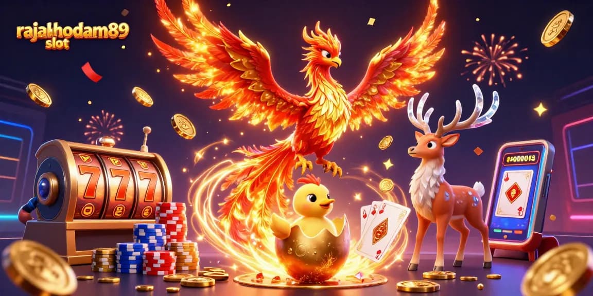 Mainkan slot rajakhodam89 dengan berbagai karakter fantastis dan elemen permainan berkilauan.