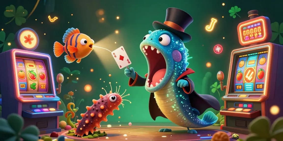 Experience thrilling casino magic with ww88, showcasing vibrant slot machines and enchanting characters.
