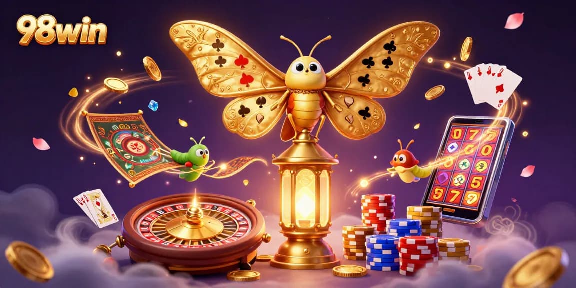 Experience thrilling gaming action at 98win with captivating casino elements.