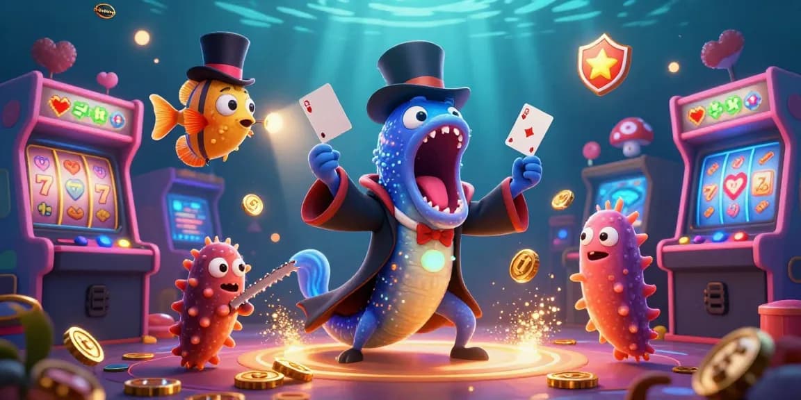 Engage in a thrilling Luckywin casino adventure featuring magical sea creatures and vibrant gaming elements.
