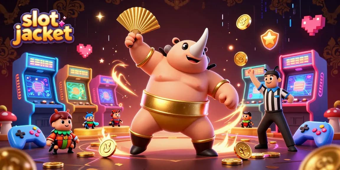 Memperoleh slot jackpot dengan juara rhinoceros beetle sumo yang memukau, mengeluarkan koin emas di kasino virtual.