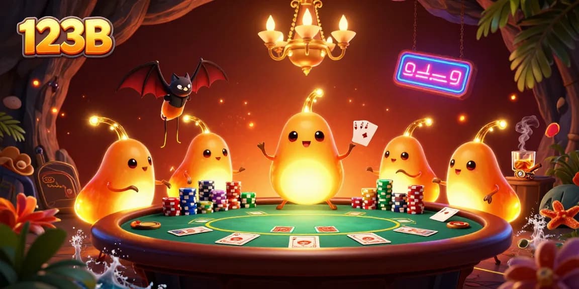 Experience thrilling gameplay at 123B casino with glowworms lighting up the scene in a vibrant cave setting.