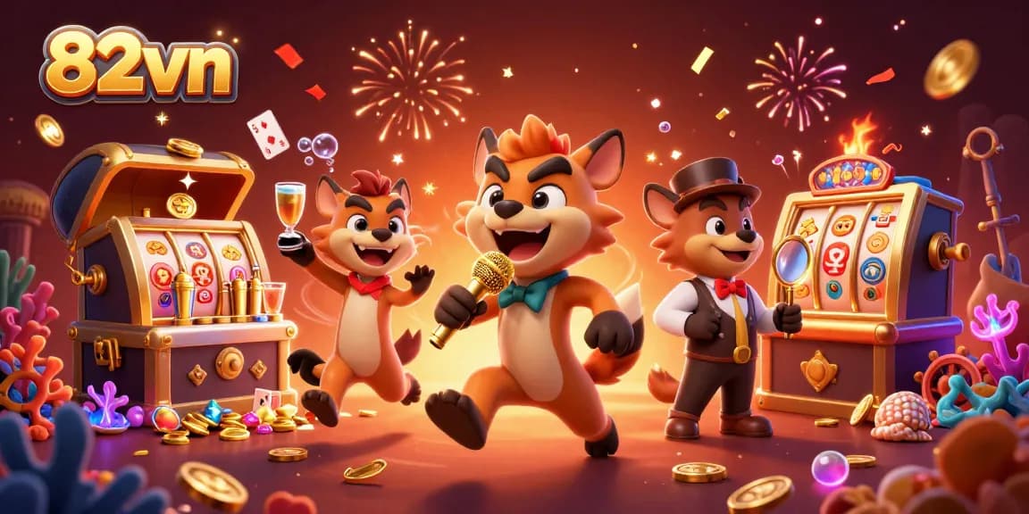 Experience thrilling moments at 82vn with hyenas in a lively casino scene