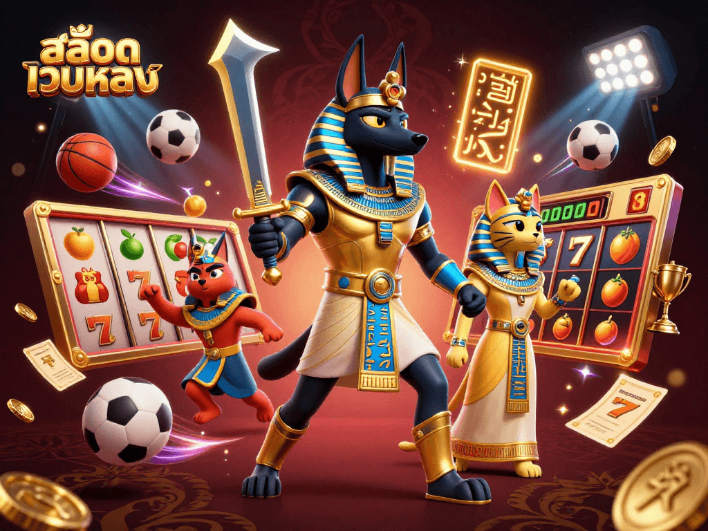 Spin jackpots and winning prizes with สล็อตเว็บตรง in this dynamic 3D casino scene filled with adventure.