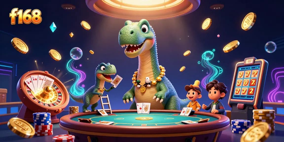 Experience thrilling action with f168 as a brontosaurus and raptor bring the casino to life.