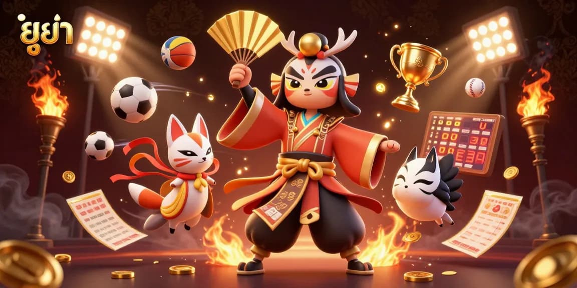 Experience thrilling action with ufabet on sports betting in a vibrant, dynamic casino illustration.