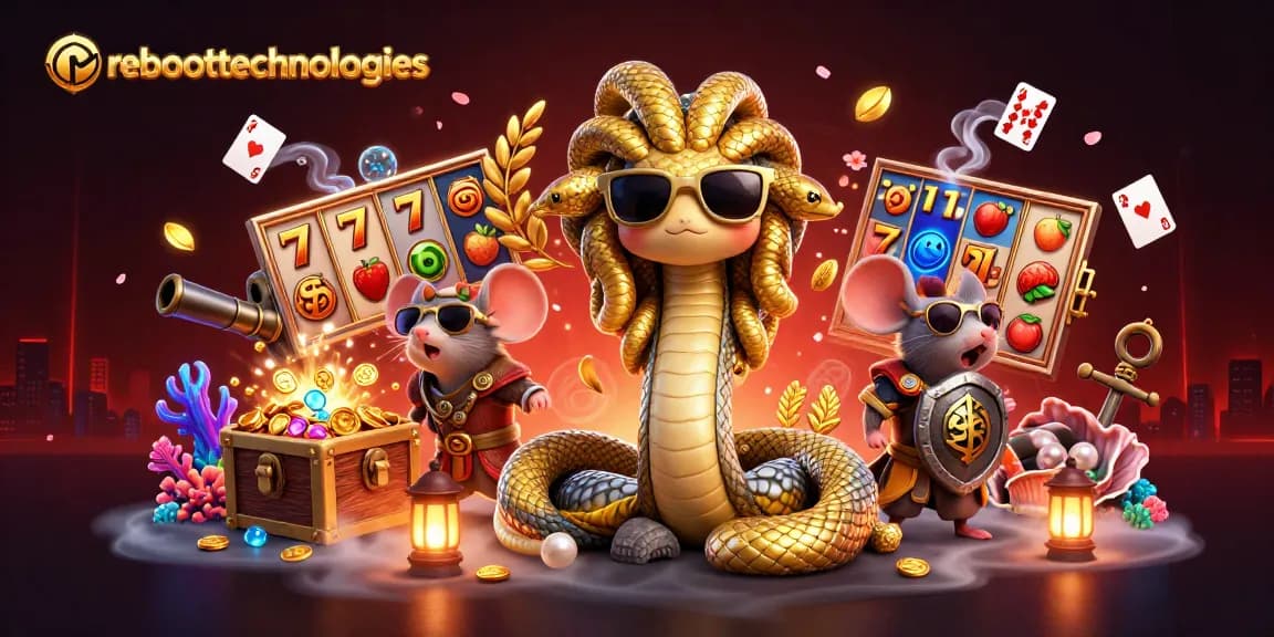 Experience winning strategies with reboottechnologies in a vivid, action-packed casino scene.