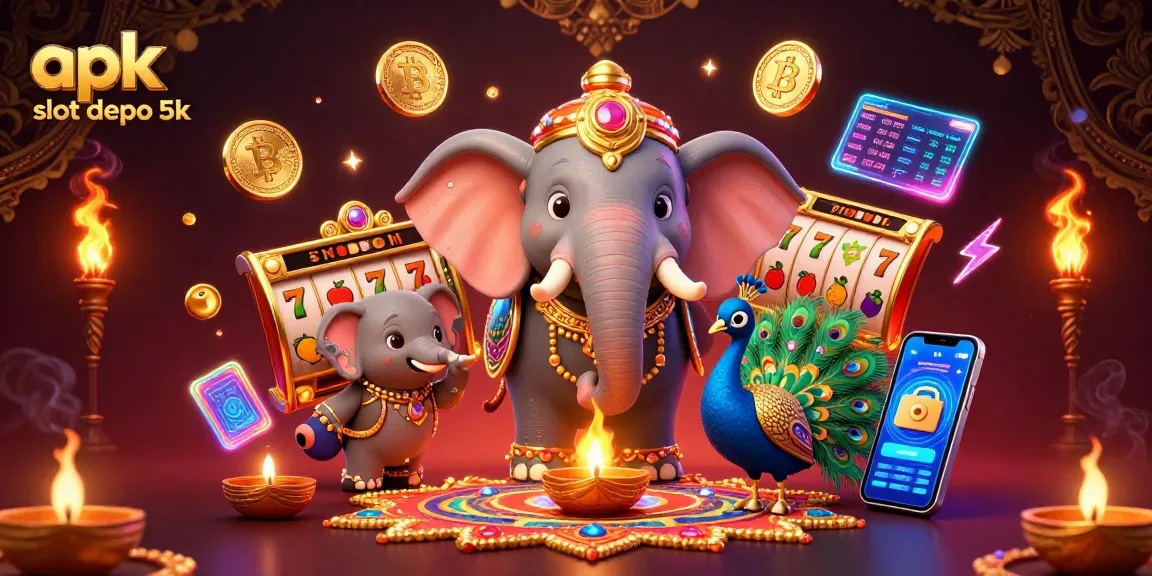 Engage with the exciting apk slot depo 5k featuring lively characters and dynamic slot elements in a vibrant 3D scene.