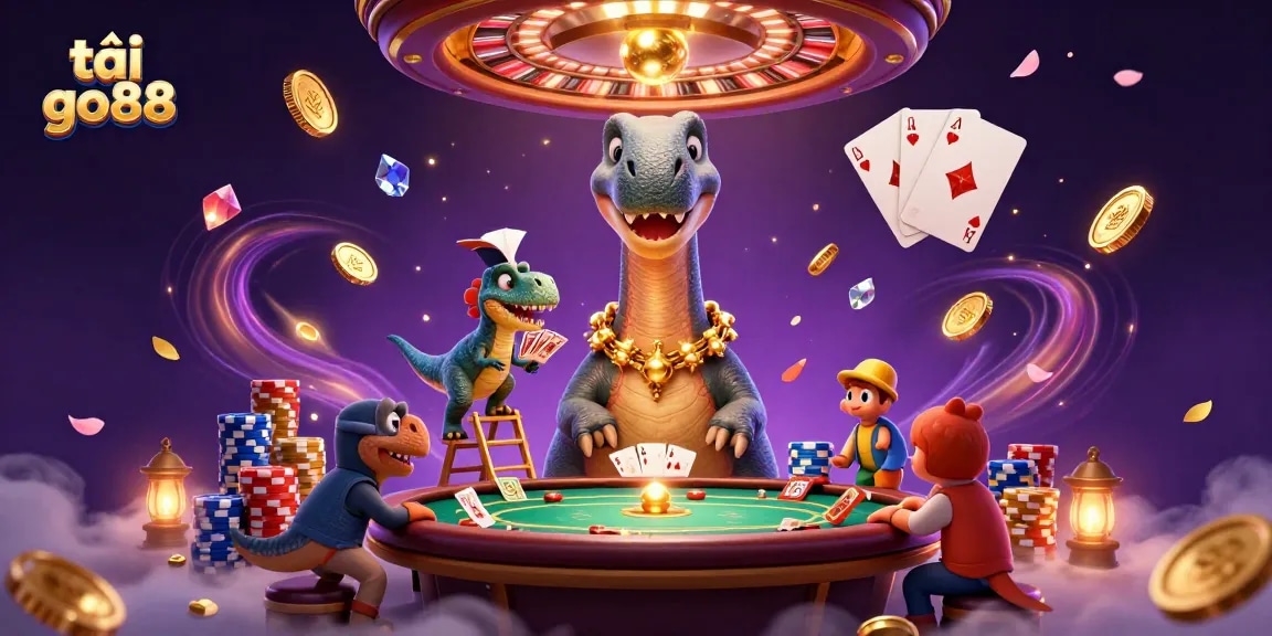 Experience the thrill of tải go88 with dynamic gaming elements in a vibrant casino scene.