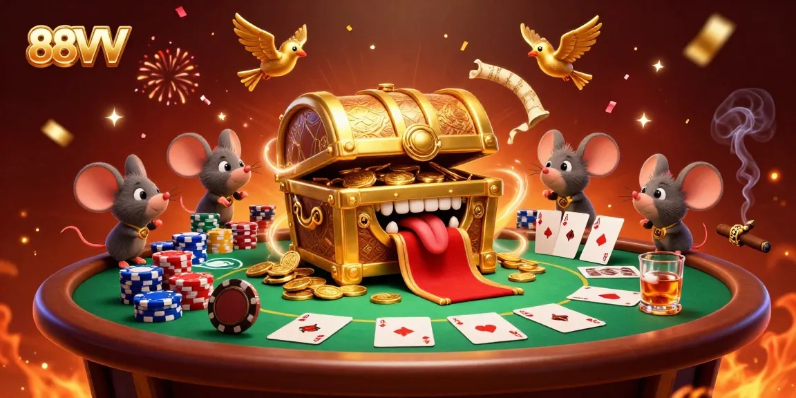 Experience exciting opportunities in 88VV's casino environment with vibrant poker action.