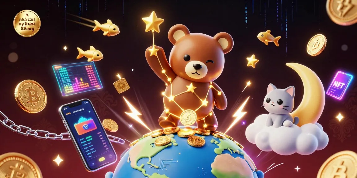 Engage with the vibrant universe of nhà cái uy tín 88 org, where golden stars, cryptocurrency coins, and dynamic casino elements intertwine.