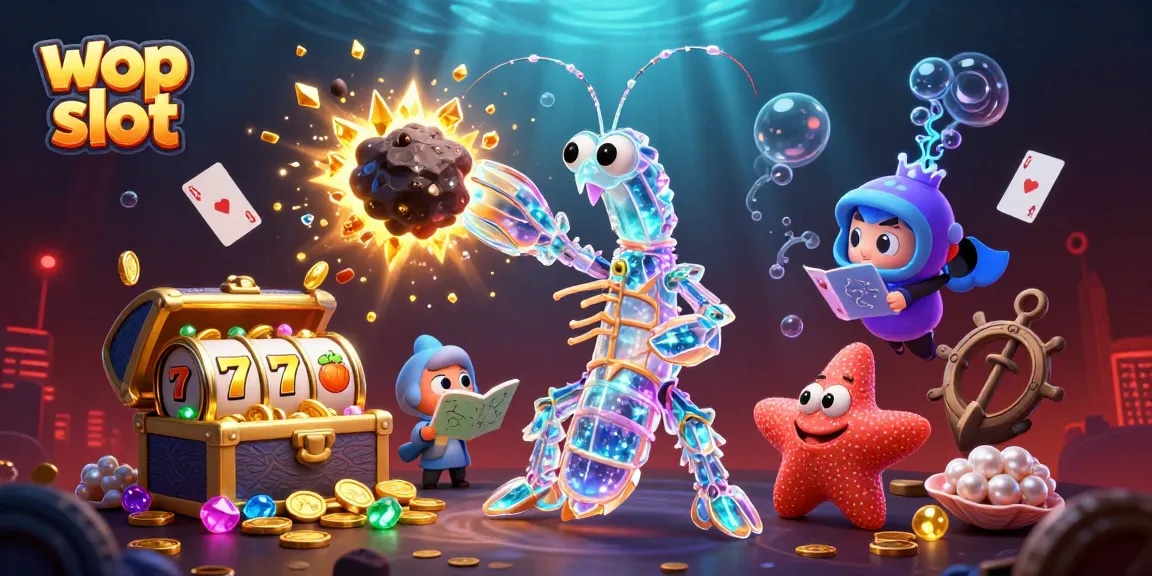 Experience thrilling wins with wop slot, showcasing dynamic casino gameplay and vibrant slot reels.