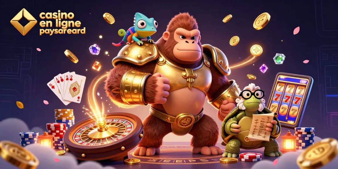 Découvrez le plaisir au casino en ligne paysafecard avec une action de jeu colorée, des pièces et des personnages.