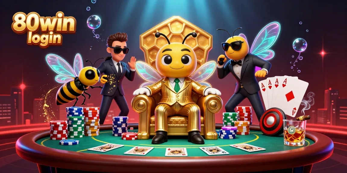 Experience the thrill of casino gaming with 80win login, featuring a vibrant bumblebee mob boss scene.