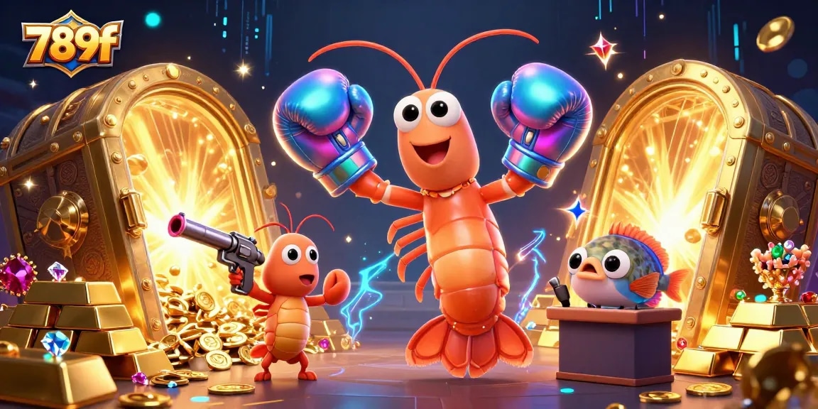 Experience thrilling gameplay at 789f with vibrant characters amidst dazzling treasure in a lively casino atmosphere.