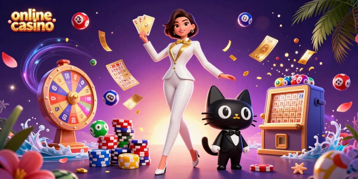 Engage with an exciting online casino scene featuring games and vibrant visuals.