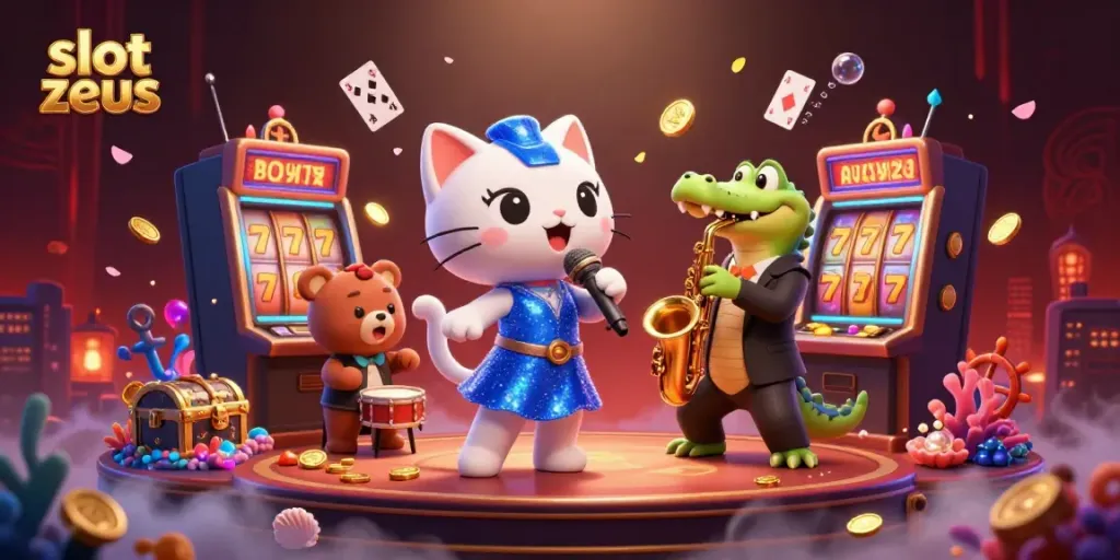 Mainkan slot zeus dan menangkan aksi jackpot di ilustrasi kasino warna-warni ini.