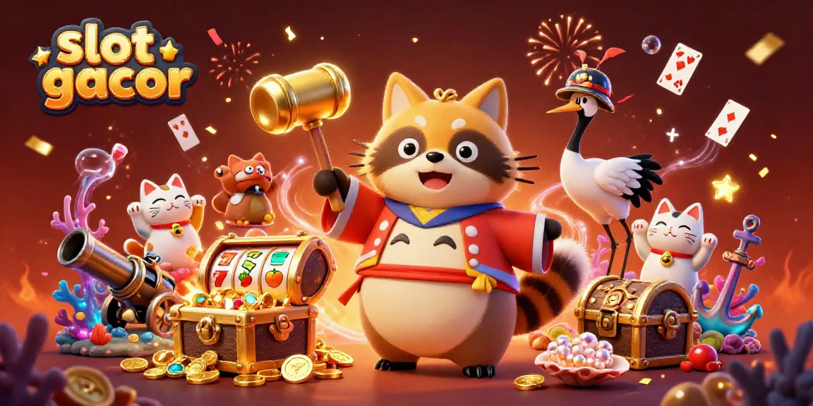 Jelajahi slot gacor dengan simbol keberuntungan dalam ilustrasi ceria festival Jepang