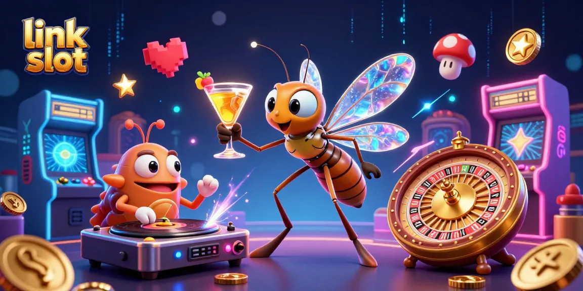 Permainan link slot yang seru dengan karakter 3D di lingkungan kasino yang menampilkan suasana meriah dan permainan menarik.
