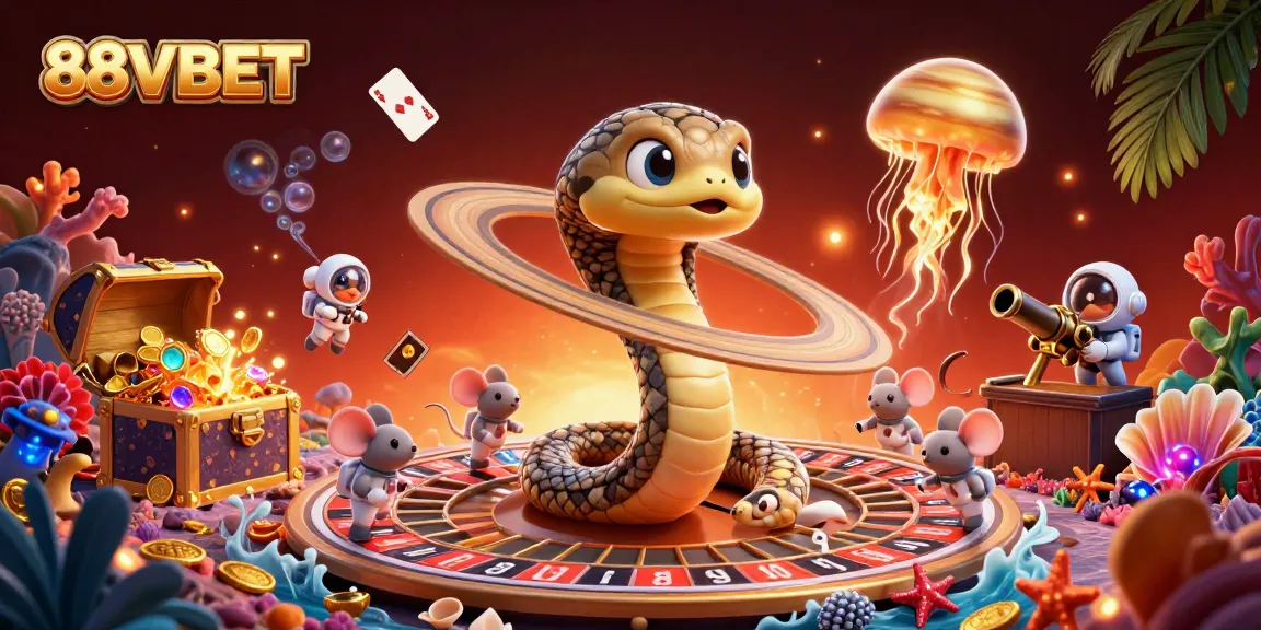 Experience exhilarating gameplay at 88VBET, where a cosmic roulette unfolds in a vivid 3D scene.