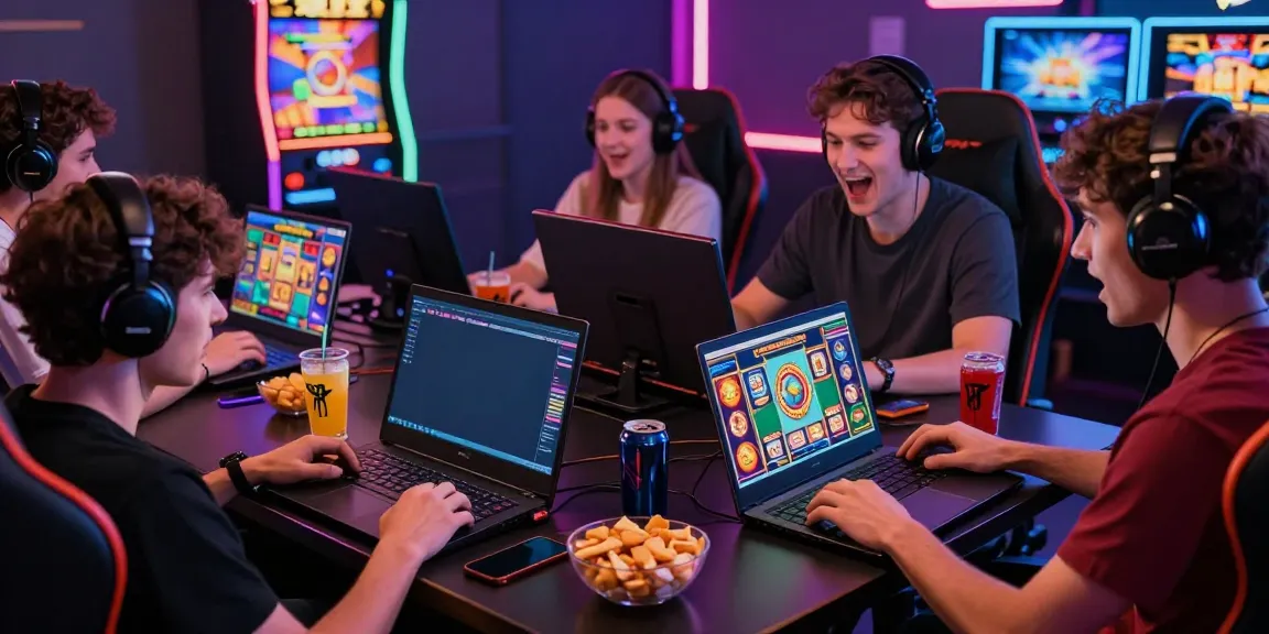 Players engaging with modern slot games in an immersive online gaming setup.