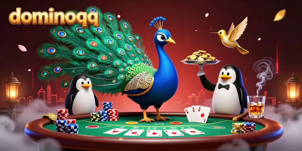 Experience the excitement of dominoqq with vibrant characters and rich poker elements.