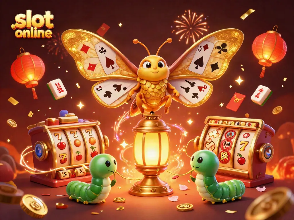 Engage in immersive slot online gaming with vibrant, animated casino scenes filled with excitement.
